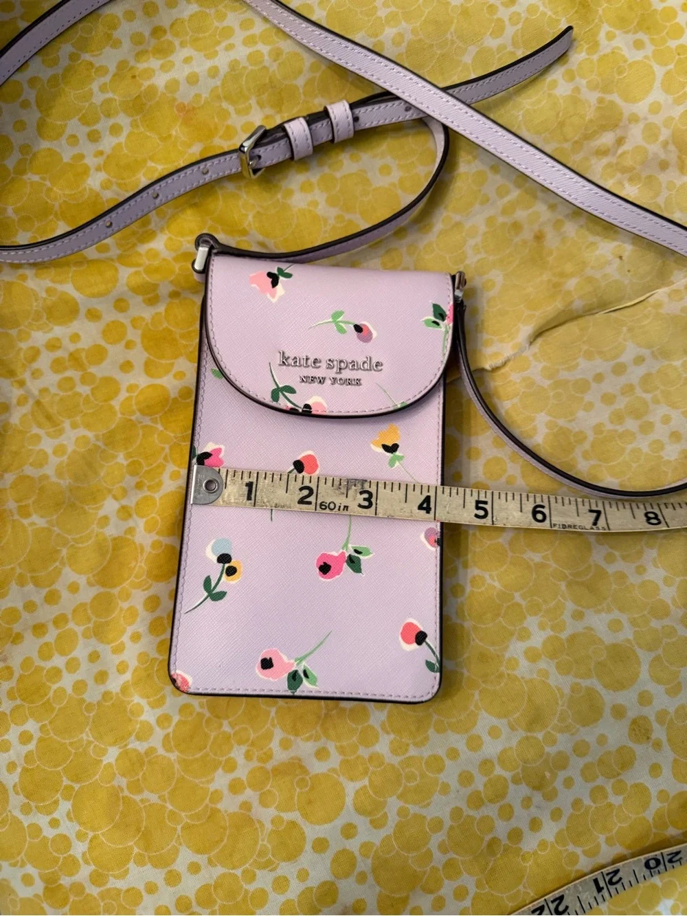 kate spade NWOT Pale Pink Floral Crossbody Phone Pouch